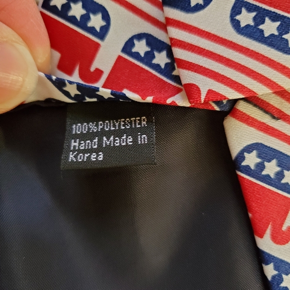 Men's Republican Party Conservative Elephant Neck Tie Fox News Political Party - Picture 2 of 5